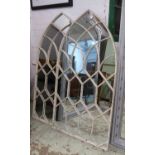 GARDEN WALL MIRRORS, a pair, Spanish style, 131cm x 66cm.