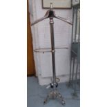 VALET STAND, polished metal, 133cm H.