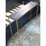 CONSOLE TABLE, 1960's French style, ebonised top, 70cm x 80cm x 20cm.