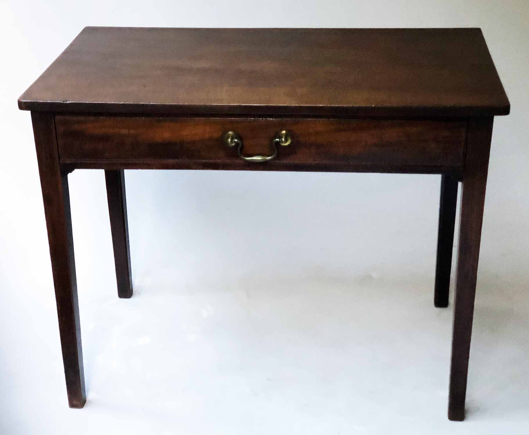 WRITING TABLE, George III mahogany with full width frieze drawer, 93cm W x 54cm D x 74cm H.