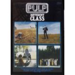A DIFFERENT CLASS - ORIGINAL POSTER FOR PULP, 88cm x 63cm, framed and glazed.