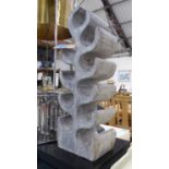 WINE RACK, contemporary olive branch design, 80cm x 27cm x 19cm.