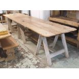 TRESTLE TABLE, 19th century and later fruitwood,