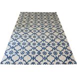 CONTEMPORARY SILK AND WOOL CARPET, 300cm x 200cm, Moroccan lattice design.