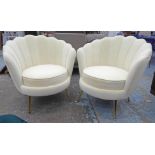 CLOUD ARMCHAIRS, a pair,