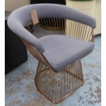 AFTER WARREN ARMCHAIR, Platner style, 72cm H.