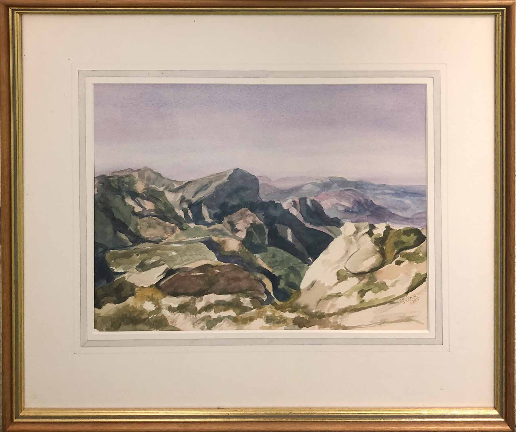ENID GORDON 'Majorca', watercolour, signed and dated, 27cm x 35cm, framed.