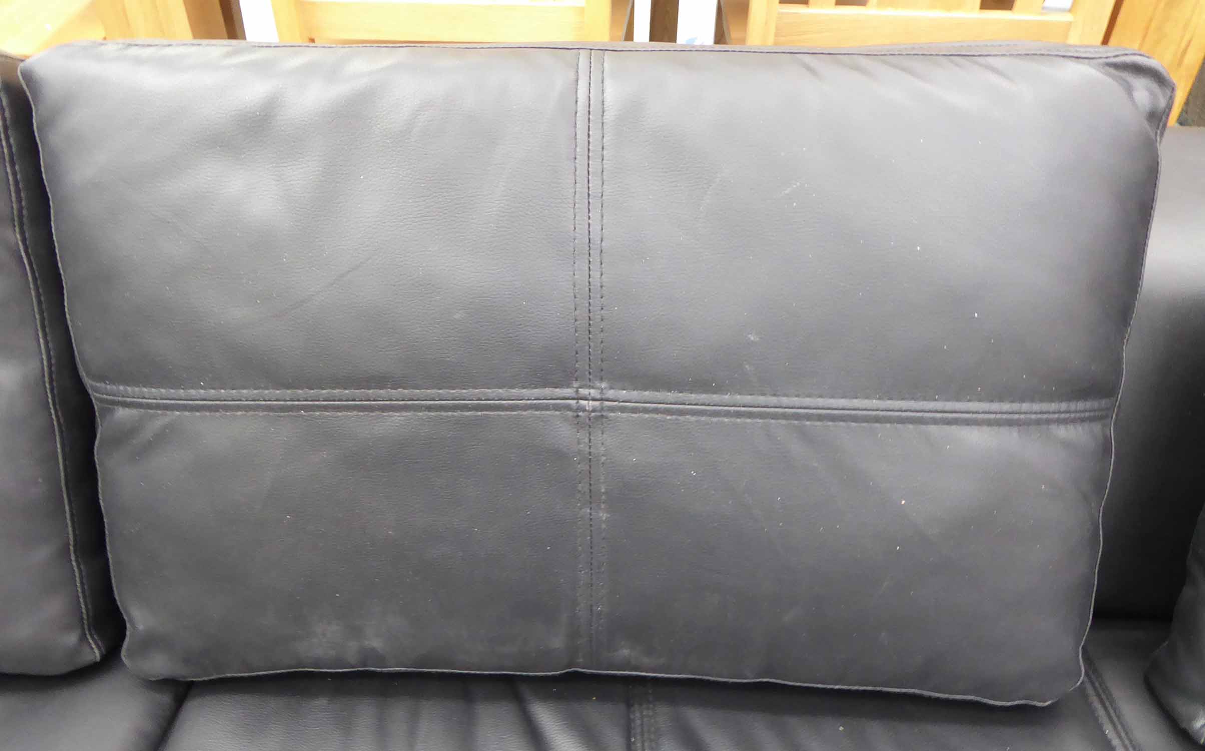 CORNER SOFA, contemporary design, black upholstered finish, 400cm at Longest x 62cm H. - Image 4 of 4