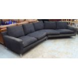 B&B ITALIA HARRY CORNER SOFA, by Antonio Citterio, charcoal upholstery, of angled form,