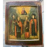 ICON, biblical figures, 31cm H x 26cm W.