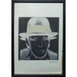 ANDY WARHOL 'Joseph Beuys', lithograph, from Leo Castelli gallery, stamped on reverse, edited by G.