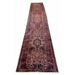 FINE PERSIAN KARAJA RUNNER, 465cm x 90cm.