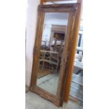 MIRROR, rectangular gilt with a bevelled plate, 96cm W x 219cm H.