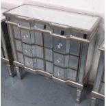 CHEST OF DRAWERS, Hollywood Regency style, mirrored finish, 82cm x 36cm x 82cm.