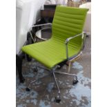 AFTER CHARLES AND RAY EAMES, aluminium group style desk chair, 94cm H.
