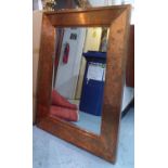 WALL MIRRORS, a pair, 1970's Italian style coppered finish, 121cm x 90.5cm.