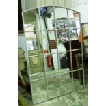 ARCHITECTURAL WALL MIRROR, French provincal style, 150cm x 99.5cm.