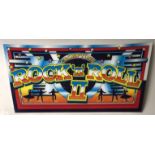 COMPTONS ROCK'N'ROLL AMUSMENT ARCADE SIGN, perspex coin pusher arcade machine sign, 96cm x 44cm H.