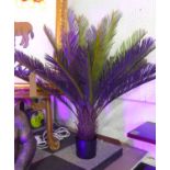 FAUX TREE FERNS, a pair, potted, 110cm H.