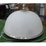 CEILING LIGHT, opaque glass dome, 42cm x 39cm H.