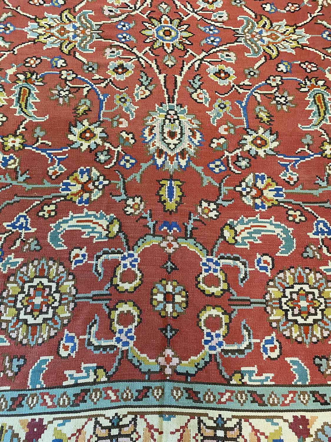 ANTIQUE ANATOLIAN KILIM, 295cm x 205cm, palmette and vine field within corresponding borders. - Image 2 of 2