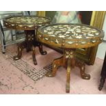 OCCASIONAL TABLES, a pair, Moroccan,