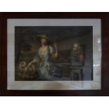 MANNER OF ELIZABETH LOUISE VIGEE LEBRUN (1755-1842) 'The Three Graces', hand coloured engravings,