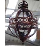 PURE WHITE LINES COPPER CLYDE LANTERN, 67cm H.