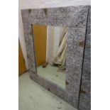 WALL MIRROR, repoussé style finish, 101cm x 127cm H.