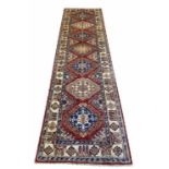 KAZAK RUNNER, 310cm x 83cm.