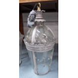 PURE WHITE LINES GREY BYRON LANTERN, 67cm H.