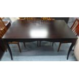 DINING TABLE, contemporary design, shaped surround, 150cm x 90cm x 75cm.