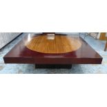 COCKTAIL TABLE, 1970's Italian style bamboo, 100cm x 100cm x 28cm.