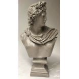 CLASSICAL BUST, a model of a classical male figure, 60cm H.