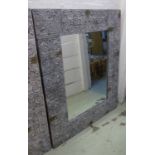 WALL MIRROR, repoussé style finish, 101cm x 127cm H.