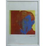 ANDY WARHOL 'Portrait', lithograph, from Leo Castelli gallery, stamped on reverse, edited by G.