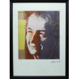 ANDY WARHOL 'Golda Meir', lithograph, from Leo Castelli gallery, stamped on reverse, edited by G.