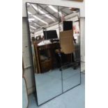 WALL MIRROR, segmented antiqued plate, 122cm x 82cm.