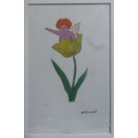ANDY WARHOL 'Angel in a Daffodil', lithograph, from Leo Castelli gallery, stamped on reverse,