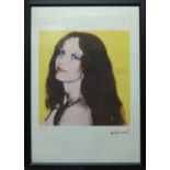 ANDY WARHOL 'Brooke Hayward', lithograph, from Leo Castelli gallery, stamped on reverse,