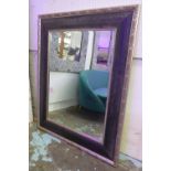 WALL MIRROR, Continental style, bevelled plate, 136cm x 108cm.