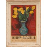 KISCHKA 'Tulipes de Bagatelle', lithographic poster, plate signed, Edition: Mourlot, 60cm x 40cm,