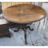 TRIPOD TABLE, George III mahogany with circular tilt top, 71cm x 87cm diam.