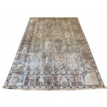 FINE PURE SILK GARDEN DESIGN CARPET, 295cm x 190cm.