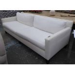 BEN WHISTLER LTD. SOFA, ivory white fabric finish, 240cm W (with faults).