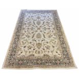 FINE SULTANABAD CARPET, 245cm x 157cm, all over palmette and vine design, on an ivory field,