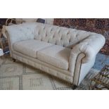 PURE WHITE LINES JULIET CREAM CHESTERFIELD SOFA, 180cm W.