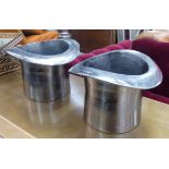 TOP HAT CHAMPAGNE BUCKETS, a pair, 18cm H approx.