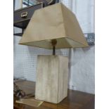 PORTA ROMANA STONE TABLE LAMP, with shade, 53cm H.