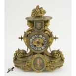 MANTEL CLOCK, Napoleon III gilt bronze, circa 1855,